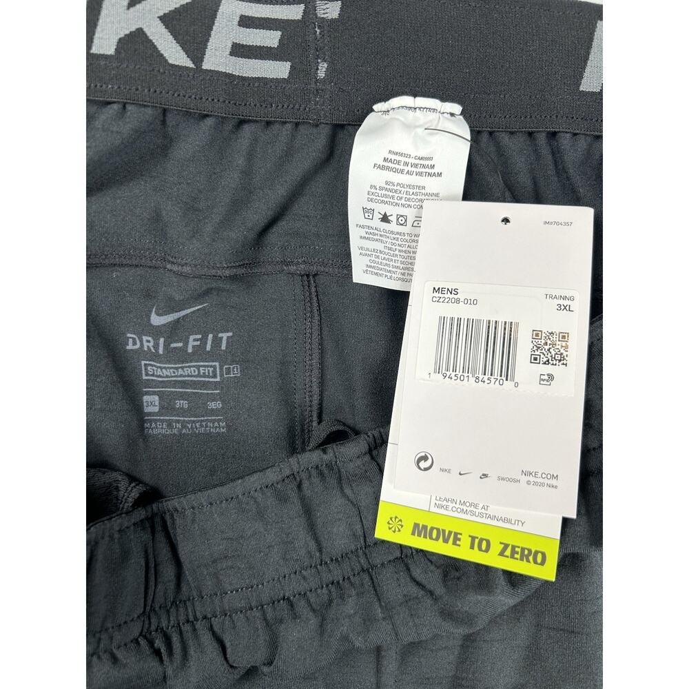 NIKE Dri-Fit Men’s 3XL Yoga Athletic Black Pant Activewear + Gray Shirt NWT - Picture 5 of 6